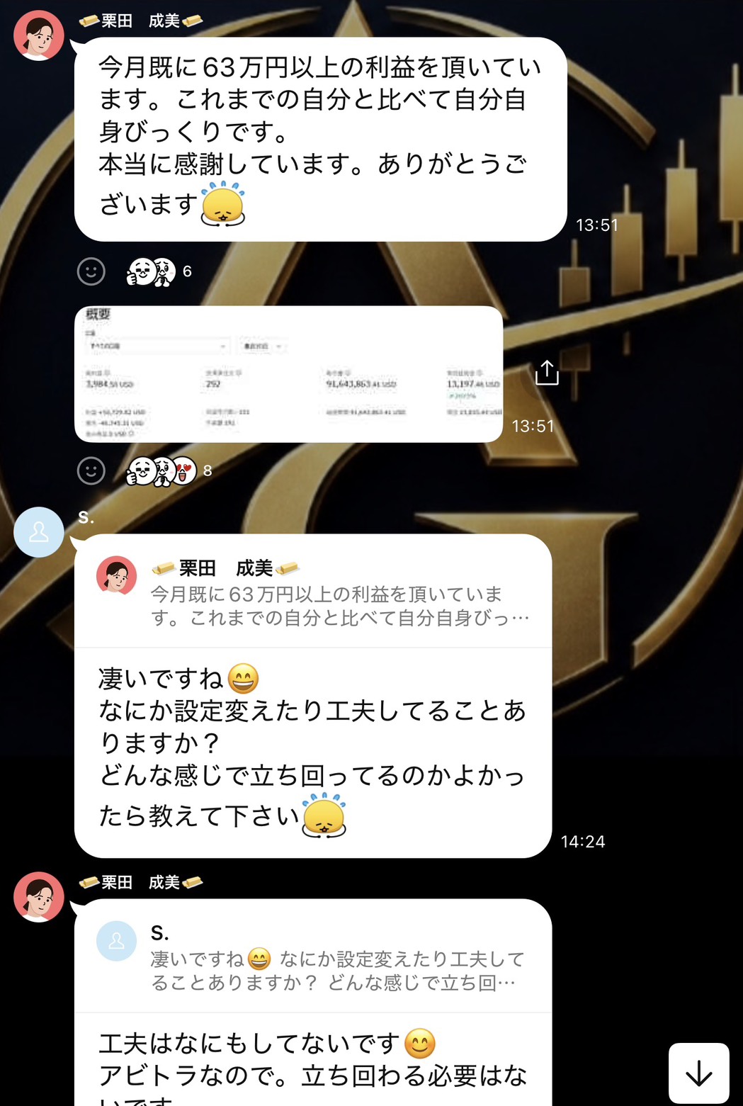 今月63万円以上の利益