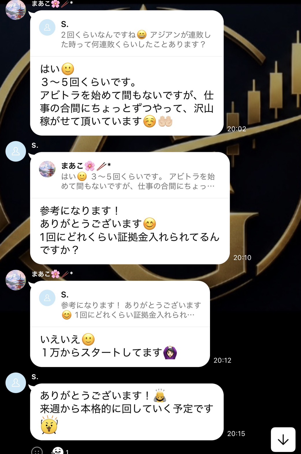 1万円スタート・仕事の合間に